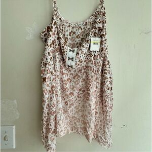 Free people Leopard Print Sleeveless Top
